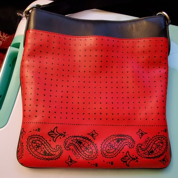 GORGEOUS Authentic Coach bandana print bag - Picture 2 of 8